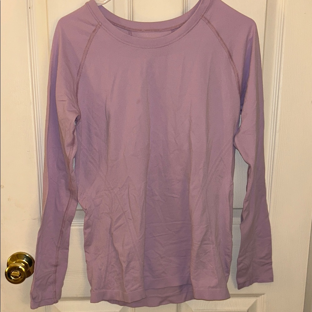 Athleta Lavender Long Sleeve Women's Tee
